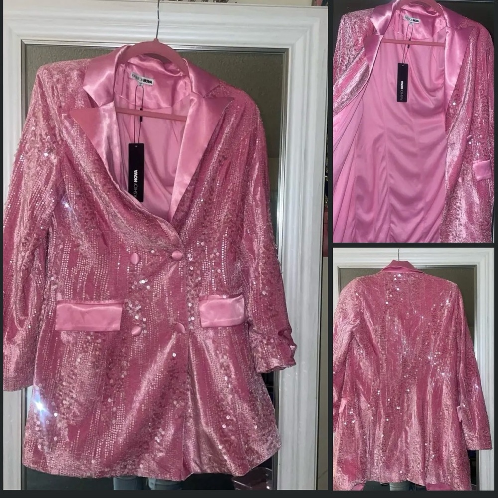 Sequin blazer dress